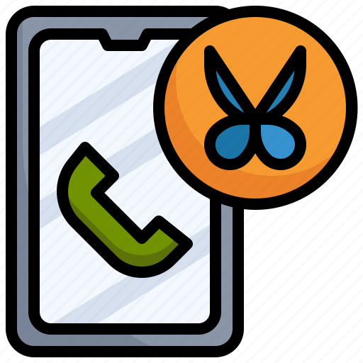 Cut, telephone, phone, receiver, communications, cutting icon - Download on Iconfinder