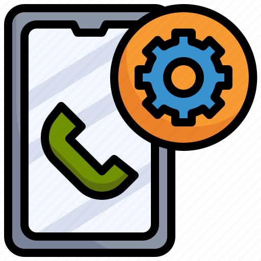 Setting, telephone, phone, receiver, communications, gear icon - Download on Iconfinder