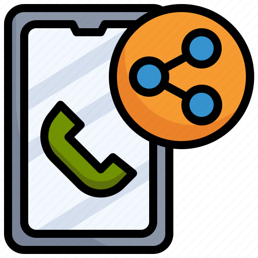 Share, telephone, phone, receiver, communications, link icon - Download on Iconfinder