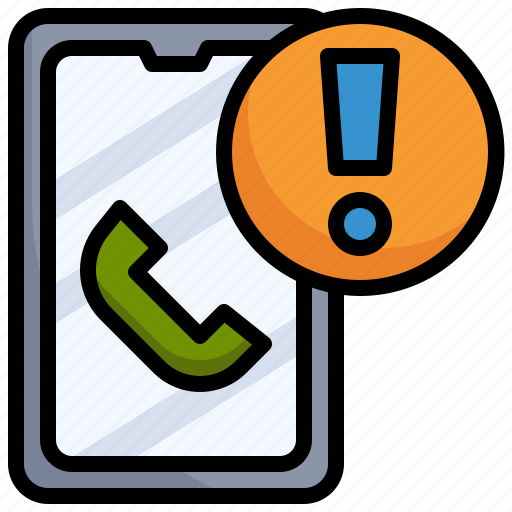 Warn, telephone, phone, receiver, communications, alert icon - Download on Iconfinder