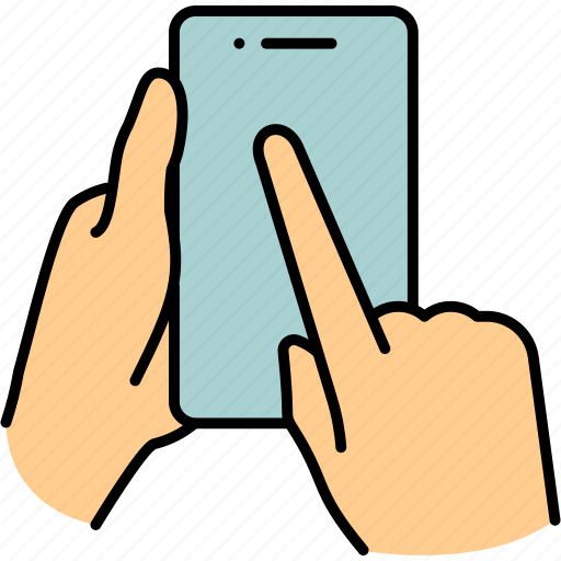 Phone, finger, gesture, point icon - Download on Iconfinder
