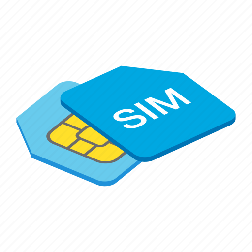 Card, isometric, network, sim, sim card, telecommunication, telephone icon - Download on Iconfinder