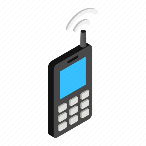 Communication, isometric, mobile, old, phone, technology, telephone icon - Download on Iconfinder