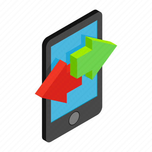 Contact, incoming, isometric, outcoming, panel, phone, reflection icon - Download on Iconfinder