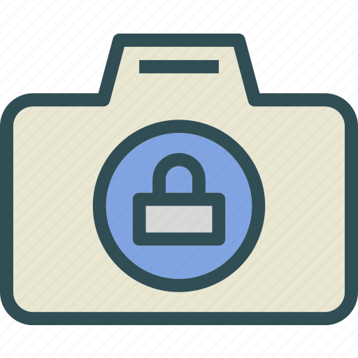 Camera, device, lock, photography, photoshoot icon - Download on Iconfinder
