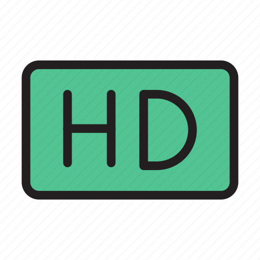 Hd, highdefinition, multimedia, quality, video icon - Download on Iconfinder
