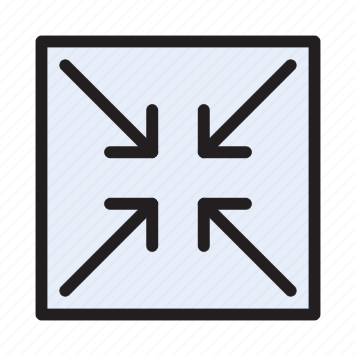 Arrow, center, minimize, resize, smallscreen icon - Download on Iconfinder