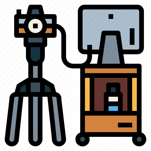 Camera, monitor, shooting, studio, tripod icon - Download on Iconfinder