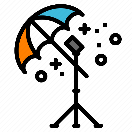 Flash, photography, studio, tripod, umbrella icon - Download on Iconfinder