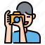 photographer, photo, vlogger, camera, job, user, avatar, profession 