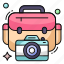photography bag, briefcase, suitcase, baggage, portfolio 