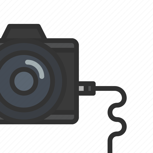 Camera, dslr, import, photography, plug, wire icon - Download on Iconfinder