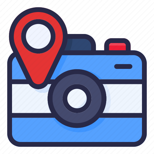 Camera, location, map, pin, navigation, photography icon - Download on Iconfinder