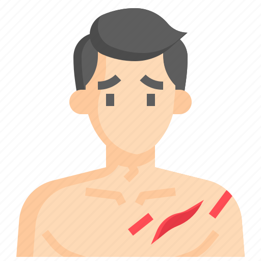 Chest, wound, healthcare, and, medical, irritation icon - Download on Iconfinder