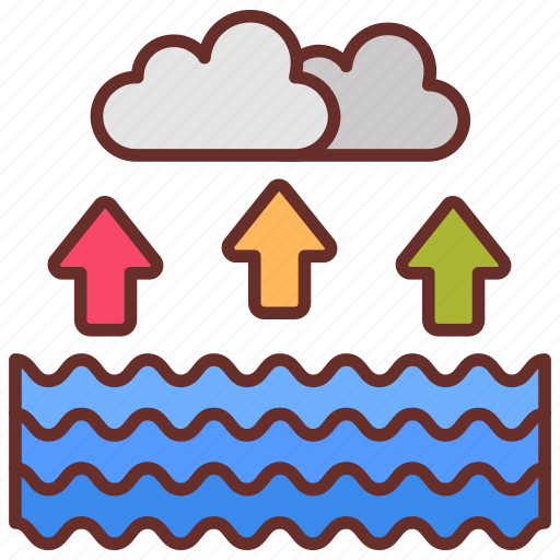 Vaporization, vapor, water, clouds, arrows icon - Download on Iconfinder