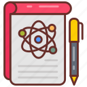 physics, notes, pen, book, notebook, atom, structure