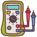 voltmeter, digital, meter, analog, voltage, detector