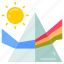 dispersion, prism, sun, rays, colors, science, physics 