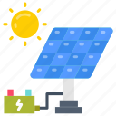 solar, energy, green, plate, sun, battery