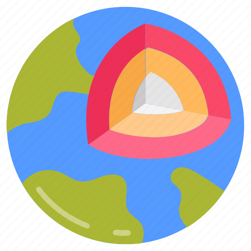 Geophysics, geology, earth, globe, layers icon - Download on Iconfinder