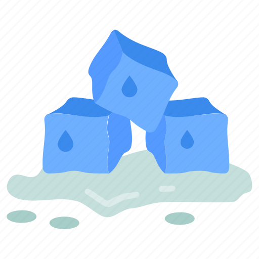 Melting, ice, cubes, solid, water, temperature icon - Download on Iconfinder
