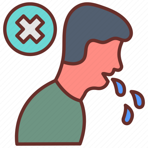 Dont, spit, droplets, spitting, cross, man, patient icon - Download on Iconfinder