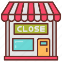 shop, closed, shutter, down, lockdown, store, permanently