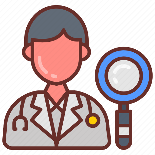 Search, doctor, magnifying, glass, stethoscope, specialist, finder icon - Download on Iconfinder