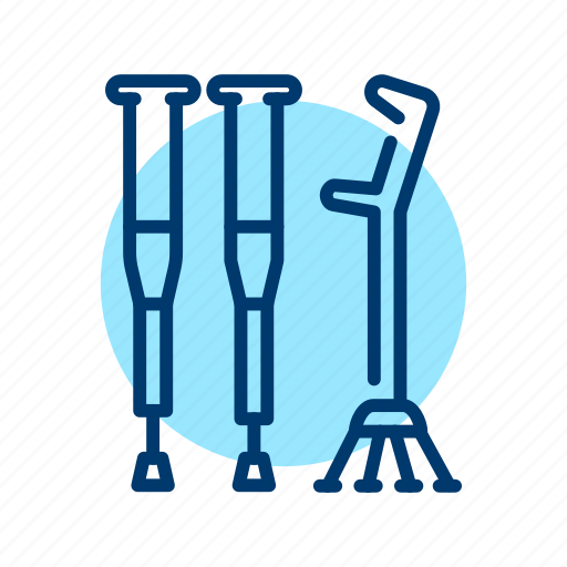 Physiotherapy, crutches, therapy icon - Download on Iconfinder