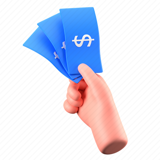 Cash, money, payment, pay, transaction, finance, business 3D illustration - Download on Iconfinder