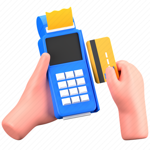 Edc machine, card, payment, transaction, pay, finance, business 3D illustration - Download on Iconfinder