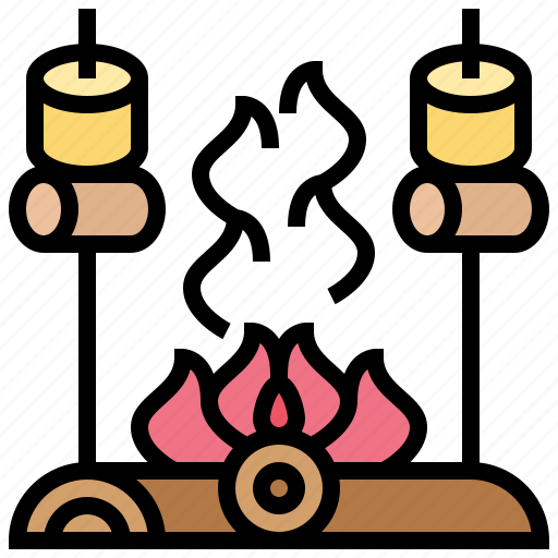 Activity, bonfire, camping, fun, marshmallow icon - Download on Iconfinder