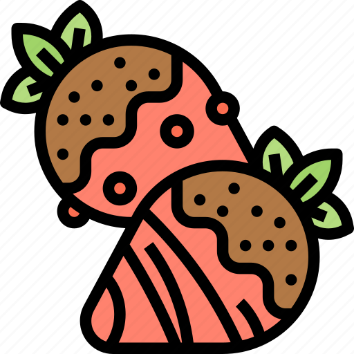 Strawberry, chocolate, dipped, dessert, sweet icon - Download on Iconfinder