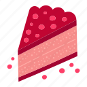 cake, pie, slice, berries, piece, divide, sweet, dessert, isometric