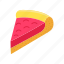 cake, jelly, pie, slice, piece, divide, sweet, dessert, isometric 