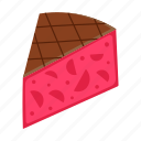 cake, pie, slice, piece, divide, sweet, dessert, isometric