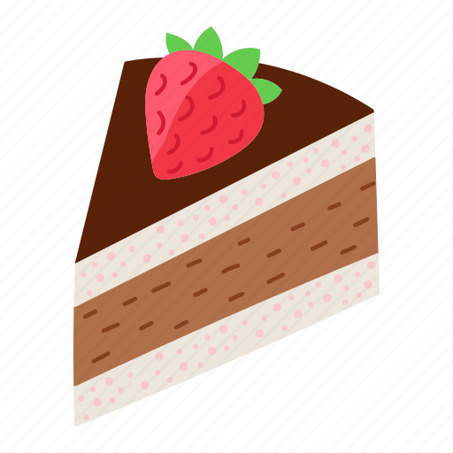 Cake, pie, strawberry, slice, piece, divide, sweet icon - Download on Iconfinder