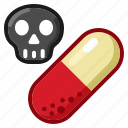 dead, pills, pill, vitamins, pharmacy, drugs, health, cartoon