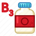 tablets, jar, vitamin, b3