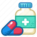 tablets, jar, of, pills
