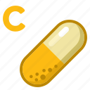 vitamin, c, tablets, pill, vitamins, pharmacy, drugs, health, cartoon