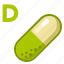 vitamin, d, pill, vitamins, pharmacy, drugs, health, cartoon 
