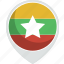 country, flag, myanmar, nation 