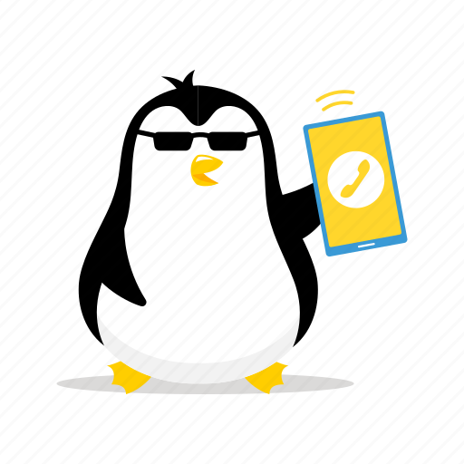 Penguin, call center, feedback, bird, character, cold icon - Download on Iconfinder