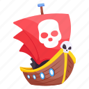 pirate, ship, cruise, boat
