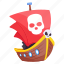 pirate, ship, cruise, boat 