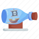pirate, ship, in, bottle