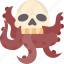 skull, cthulhu, kraken, pirate, gothic 