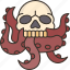 skull, cthulhu, kraken, pirate, gothic 