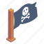 pirate flag, pirate skull, pirate emblem, danger flag, flag 